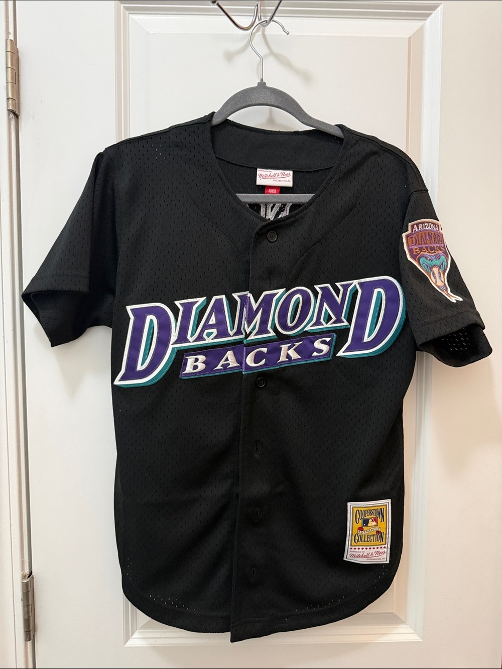 Nostalgia Black Diamondbacks Logo Baseball Jersey